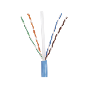 bobina de cable utp 305 m. de cobre, pannet, azul, categoría 5e (24 awg), riser (cmr), de 4 pares