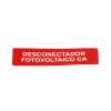 etiqueta de desconectador fotovoltaico en vinil adhesivo mate / paquete con 20