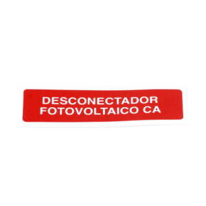 etiqueta de desconectador fotovoltaico en vinil adhesivo mate / paquete con 20