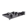 charola ventilada para administración de cable en racks o gabinetes, con 6 postes para control de holgura, de 19in, 2 ur, color negro