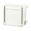 gabinete panzone premium, de montaje en techo, con 8 ur para equipo pasivo, fabricado en acero, color blanco