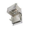 gabinete panzone premium, de montaje en techo, con 2 ur para equipo activo y 6 ur para paneles de parcheo, fabricado en acero, color blanco