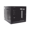 gabinete panzone de montaje en pared, de 19in, puerta con ventana de seguridad, 12 ur, 762mm de profundidad, color negro