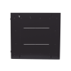 gabinete panzone de montaje en pared, de 19in, puerta con ventana de seguridad, 12 ur, 762mm de profundidad, color negro