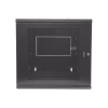 gabinete panzone de montaje en pared, de 19in, puerta ventilada, 12 ur, 635mm de profundidad, color negro