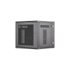 gabinete panzone de montaje en pared, de 19in, puerta ventilada, 12 ur, 635mm de profundidad, color negro