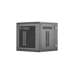 gabinete panzone de montaje en pared, de 19in, puerta ventilada, 12 ur, 635mm de profundidad, color negro