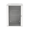 gabinete panzone de montaje en pared, de 19in, puerta con ventana de seguridad, 18 ur, 762mm de profundidad, color blanco