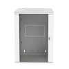 gabinete panzone de montaje en pared, de 19in, puerta con ventana de seguridad, 18 ur, 762mm de profundidad, color blanco