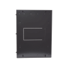 gabinete panzone de montaje en pared, de 19in, puerta con ventana de seguridad, 18 ur, 635mm de profundidad, color negro