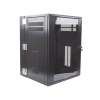 gabinete panzone de montaje en pared, de 19in, puerta con ventana de seguridad, 18 ur, 635mm de profundidad, color negro