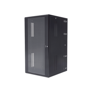 gabinete panzone de montaje en pared, de 19in, puerta con ventana de seguridad, 26 ur, 762mm de profundidad, color negro