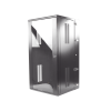 gabinete panzone de montaje en pared, de 19in, puerta con ventana de seguridad, 26 ur, 635mm de profundidad, color negro