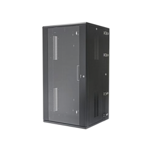 gabinete panzone de montaje en pared, de 19in, puerta con ventana de seguridad, 26 ur, 635mm de profundidad, color negro