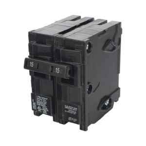 interruptor automático enchufable tipo qp 2 polos, 15 amp