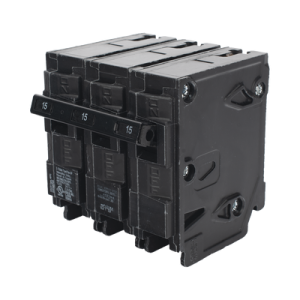 interruptor automático enchufable tipo qp 3 polos, 15 amp