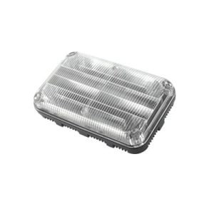 luz de advertencia quadraflare led, flasher integrado, mica transparente y led Ámbar