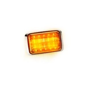 luz de advertencia quadraflare, mica transparente, led color Ámbar