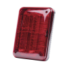 luz de advertencia quadraflare led, flasher integrado y mica de color rojo