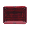 luz de advertencia quadraflare led, flasher integrado y mica de color rojo