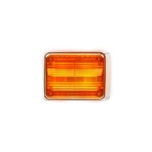 luz de advertencia quadraflare led con flasher integrado y mica de color ámbar