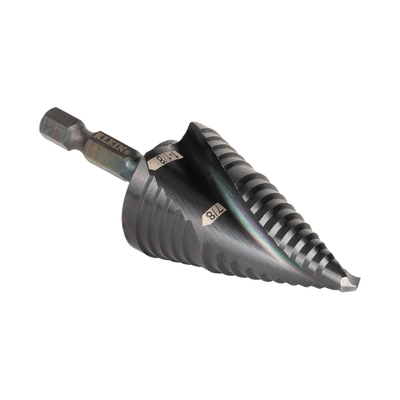 broca escalonada 12 en 1, de liberación rápida, acanaladura en espiral, produce agujeros de 2 3 cm e intermedios. 10x más durable broca escalonada 12 en 1, de liberación rápida, acanaladura en espiral, produce agujeros de 2 3 cm e intermedios. 10x más durable