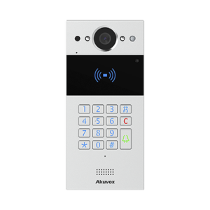 videoportero sip / teclado y lector de tarjeta / notificación app / notificación llamada telefónica / configuración en la nube / poe / ip65 / cámara de 2 mp / nfc / pin temporal para visitas / control de 2 puertas