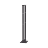 rack de dos postes estándar de 19 in, rieles numerados y roscados #12 24, fabricado en aluminio, 45 unidades de rack, color negro