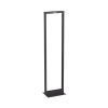 rack de dos postes estándar de 19 in, rieles numerados y roscados #12 24, fabricado en aluminio, 45 unidades de rack, color negro