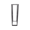 rack de cuatro postes estándar de 19", rieles numerados y roscados #12 24, profundidad máxima de 30 in, 45 unidades de rack, color negro