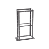 rack de cuatro postes estándar de 19", rieles con orificio para tuerca enjaulada, profundidad máxima de 41.5 in, 45 unidades de rack, color negro