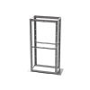 rack de cuatro postes estándar de 19", rieles con orificio para tuerca enjaulada, profundidad máxima de 41.5 in, 45 unidades de rack, color negro