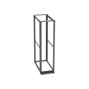 rack de cuatro postes estándar de 19", rieles con orificio para tuerca enjaulada, profundidad máxima de 41.5 in, 45 unidades de rack, color negro