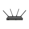 router con wi fi 4x4 mu mimo, hasta 2 watts de potencia, antenas de 3 dbi, 10 puertos gigabit, 1 puerto sfp+