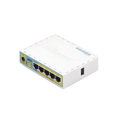 (hex poe lite) routerboard, 5 puertos fast ethernet, 4 con poe pasivo, 1 puerto usb (hex poe lite) routerboard, 5 puertos fast ethernet, 4 con poe pasivo, 1 puerto usb