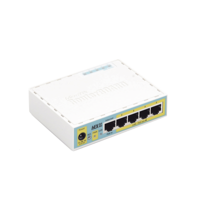 (hex poe lite) routerboard, 5 puertos fast ethernet, 4 con poe pasivo, 1 puerto usb (hex poe lite) routerboard, 5 puertos fast ethernet, 4 con poe pasivo, 1 puerto usb