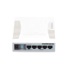 routerboard, 5 puertos gigabit ethernet, 1 puerto usb, wifi 2.4 ghz 802.11b/g/n, antena de 2.5 dbi hasta 1w de potencia