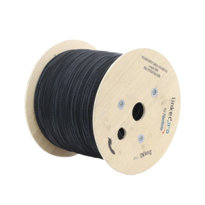 carrete de 2 km de fibra Óptica aérea tipo drop redonda (figura 0) g.657a2, monomodo, 1 hilo, forro de 3 mm