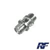 adaptador doble n hembra para chasis de montaje frontal en doble d plano y cuerpo plateado.