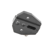mordaza para plegar conectores de anillo en rg 58/u, rg 59/u, rg 142/u, rg 8/x en tamaños 0.052", 0.068", 0.100", 0.213" y 0.255".