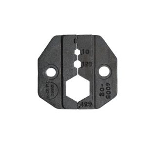 mordaza para plegar conectores de anillo en rg 8/u, rg 213/u, rg 214/u, 9913 y cnt 400 en tamaños 0.100", 0.128" y 0.429".