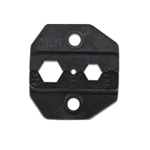mordaza para plegar conectores de anillo en rg 58/u, rg 59/u y rg 62/u en tamaños 0.228", 0.068" y 0.305".