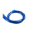 juego de 3 cables doble malla de 48" con adaptadores unidapt en los extremos.