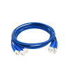 juego de 3 cables doble malla de 48" con adaptadores unidapt en los extremos.