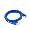 juego de 3 cables doble malla de 48" con adaptadores unidapt en los extremos.