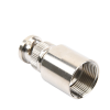 conector bnc macho de rosca para cables con conductor central de awg 11 ó 13 tipo rg 8/u (8237), rg 213/u (8267), rg 214 (8268).