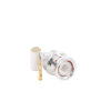 conector bnc macho de anillo plegable para cable lp 142, lp 195, lmr 195, rg 58/u, rg 142/u, plata/oro/teflón.