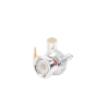 conector bnc macho de anillo plegable para cable lp 142, lp 195, lmr 195, rg 58/u, rg 142/u, plata/oro/teflón.