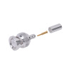 conector bnc macho de anillo plegable para cable lmr 195, rg 58/u, rg 142, níquel/ oro/ teflón.