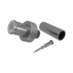 conector bnc hembra de conexión rápida, anillo plegable para rg 58/u níquel/ oro/ delrin.